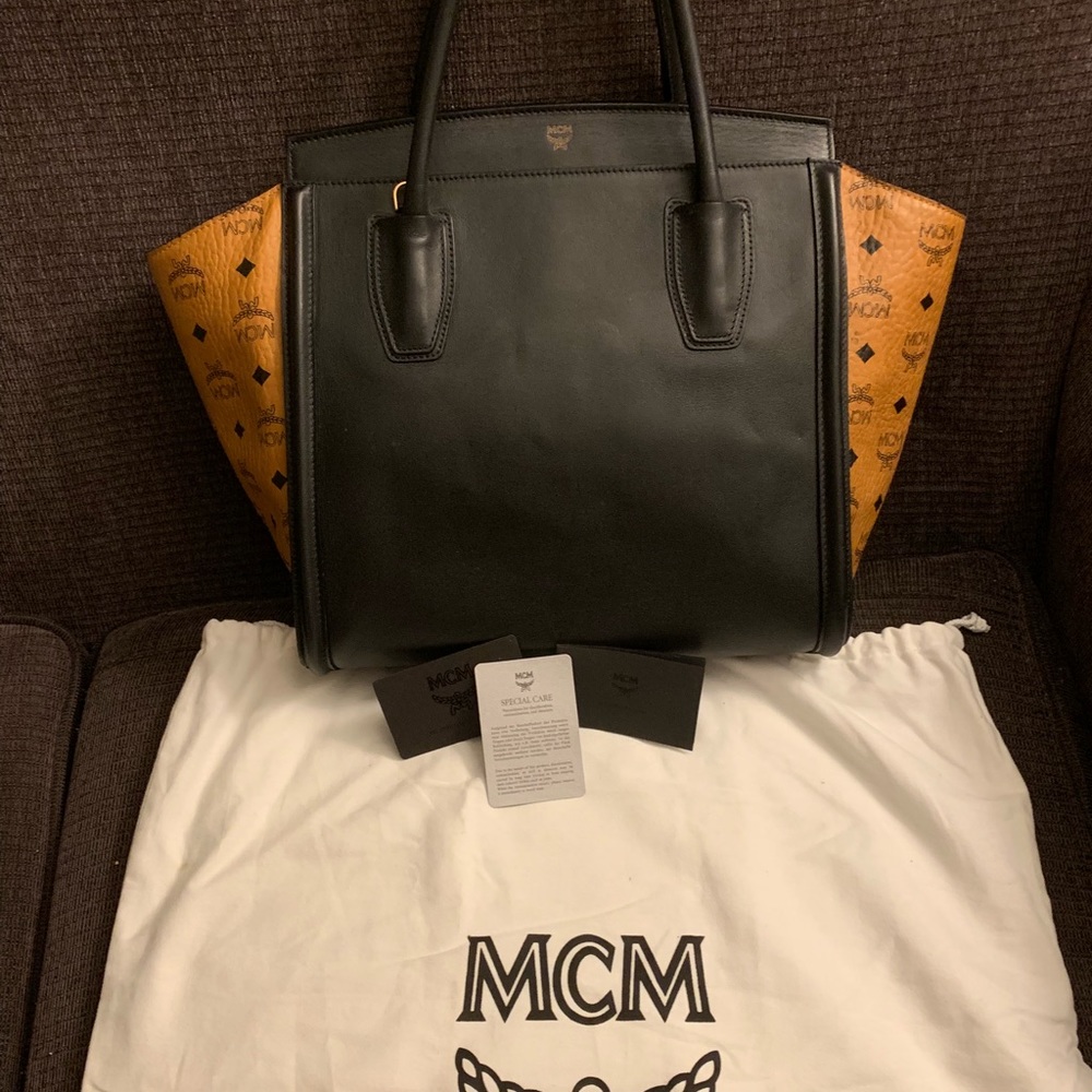 MCM Signature Monogram Canvas Tote